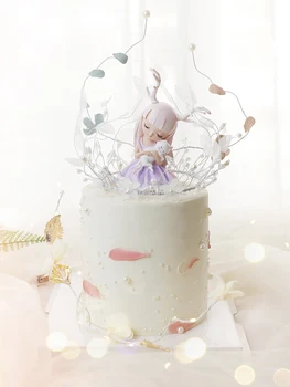 Kunstige Blomster butterfly Kage Toppers Fe Elf Bryllup Dekoration Dessert til Valentine ' s Day Part Forsyninger Dejlige Gaver