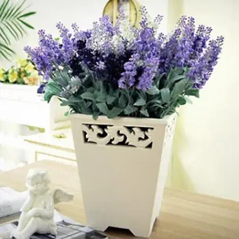 Kunstige Lavendel Silke Blomster Bryllup Home Party Indretning, DIY 10 Hoveder