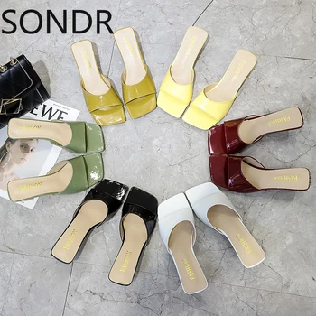 Kvinder, Høj Hæl Sandaler, 6,5 cm Spænde Ankel Rem Multi Farve Peep Toe Høj Hæl Sko Mode Sommer