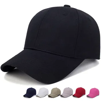 Kvinder Mænd Hat Buede solskærm Hat Bomuld Lys Board Solid Farve Baseball Hat Mænds Udendørs solhat Justerbar Sports Hatte