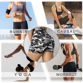 Kvinder Sport Kører Yoga Fitness Shorts, Leggings Camo Stræk Varme Yoga shorts Kører Korte Tøj Jogging Træning Shorts