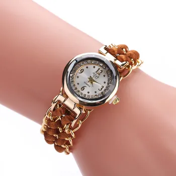 Kvinder Strikker Tov, Kæde Snoede Analog Quartz Armbåndsur Bevægelse Zegarki Damskie Multi-Farve-Smukke Mode Reloj Mujer