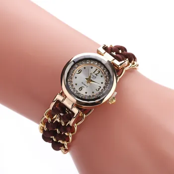 Kvinder Strikker Tov, Kæde Snoede Analog Quartz Armbåndsur Bevægelse Zegarki Damskie Multi-Farve-Smukke Mode Reloj Mujer