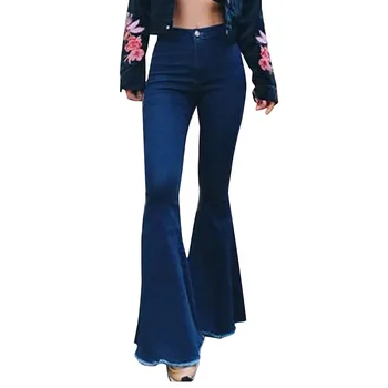 Kvinder er Blusset Bukser med Høj Talje Slanke Og Tynde Sommer Jeans Bukser Casual-Tassel Lommer Vasket Denim Mode Bukser #T3G
