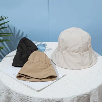 Kvinder ' s bucket hat koreanske version af sommeren ensfarvet Cap Japanske dome skygge Bucket hat Mode udendørs skygge bucket hat