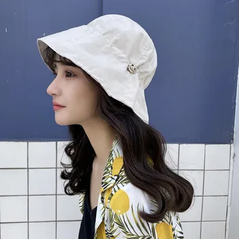 Kvinder ' s bucket hat koreanske version af sommeren ensfarvet Cap Japanske dome skygge Bucket hat Mode udendørs skygge bucket hat