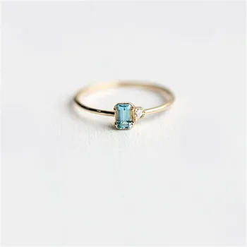 Kvinders mode kreativitet finger ring steg zircon guld glamour ny farve kontrast tre-delt sæt ringe, smykker
