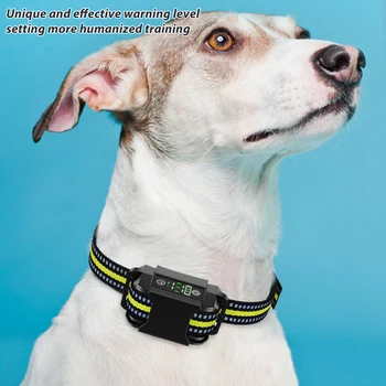 Kæledyr Hund Intelligente Anti Gø Halsbånd Ultralyd Genopladelige Uddannelse Kraver Vandtæt Vibrationer Smart Barking Kontrol Enhed