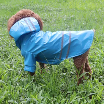 Kæledyr Hund S-XL Regnjakke Knapper Reflekterende Strimmel Vandtæt Tøj Til Chihuahua Søde Mode Regnfuld Dag Hvalp Gå Regn Frakke