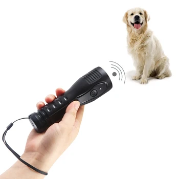 Kæledyr Hund, Træning, udstyr Ultralyd Repeller Kontrol Træner Enhed Anti Barking Stop Bark Afskrækkende Med Lommelygte 1*
