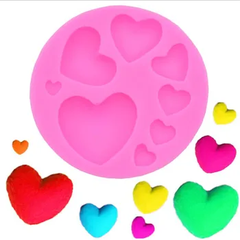 Kærlige Hjerte Form Silikone Fondant Skimmel DIY Farverige Sød Hjerte Chokolade, Pasta, Kage Udsmykning Af Forme