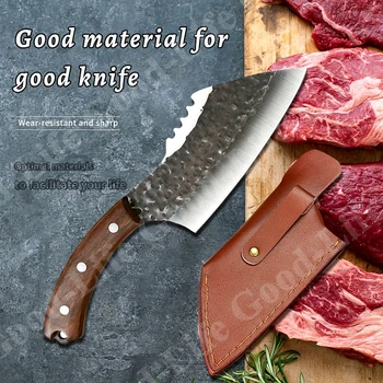 Køkken Kniv Damaskus Laser Mønster Fisk Filet Kniv, Der Er Smedet Rustfrit Stål Kødkniv Slagter Vegetabilske Cutter Slicer