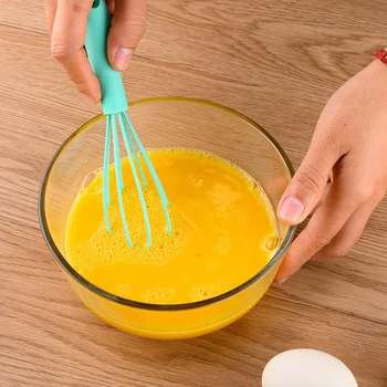 Køkken Silikone Egg Beater, Non-Slip Let at Rengøre Æg Pisk Mælkeskummer køkkenredskab Køkken Silikone Egg Beater Værktøj