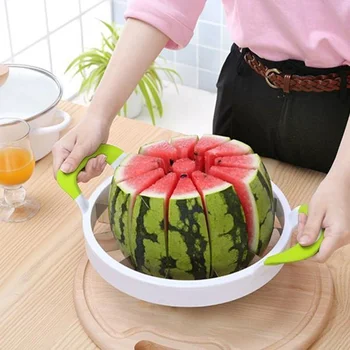 Køkken Vandmelon Pålægsmaskine Kreative Melon Cutter Kniv 410 Rustfrit Stål Skære Frugt Slicer Praktiske Værktøjer