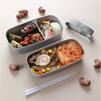 Køleskab Frisk holde Boksen Dobbelt-lags Bento Box Plast Materiale, Mad, Børn, Frokost Boks Køkken Gadgets Tilbehør