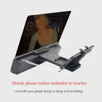 L5 Mobiltelefon skærm forstærker med lyd beslag anti-blå ultra clear 12 tommer mobiltelefon forstørrelse