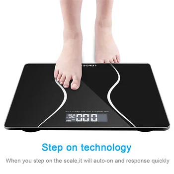 LEADZM 180Kg kropsfedt Skala Smart Trådløs Digital Badeværelse Vægten kropssammensætning Analyzer Med Smartphone-App ' en Bluetooth -