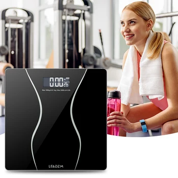 LEADZM 180Kg kropsfedt Skala Smart Trådløs Digital Badeværelse Vægten kropssammensætning Analyzer Med Smartphone-App ' en Bluetooth -