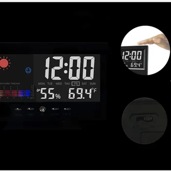 LED Digital Projektion Vækkeur Temperatur Termometer Bruser Tid Dato Display Projektor Kalender USB Oplader Tabel Led-Ur