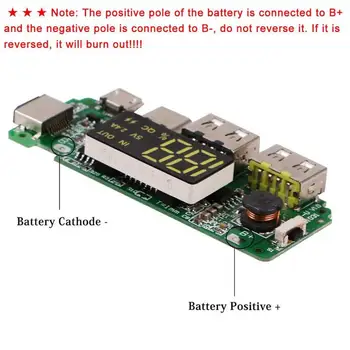 LED-Dual USB 5V 2.4 EN Mikro - /Type-C USB Mobile Power Bank 18650 Opladning Modul Lithium Batteri Oplader yrelsen 2stk