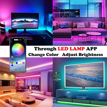 LED Lys Strips 5V USB Bluetooth-APP Control Infrarød Controller 5050 2835 RGB Fleksible Tape TV PC-Baggrundsbelysning, med Synkroniseret til Musik
