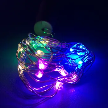 LED String lys 2M 20LED kobbertråd Fe lys Bryllup julefrokost Dekoration Drevet af AG13 Batteri-led Strip lampe