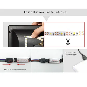 LED Strip Light Fleksibel Lampe 1M 2M 3M 4M 5M Diode Bånd SMD 2835 dc 5 v Skrivebord TV Baggrund Belysning USB-Kabel Kontrol 24Key