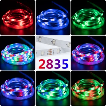 LED Strip Lights RGB 2835 Farve Bluetooth USB-IR-Fjernbetjening Fleksibel Lampe-Diode Bånd dc 5 v-TV-Baggrundsbelysning Nat Belysning luces led 5M