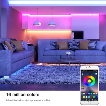 LED Strip lights Bluetooth-APP Fjernbetjening 2835 USB-RGB lys Diode Bånd TV-stue Soveværelse væggen baggrundslys lampe Til Hjemmet Indretning