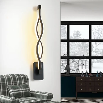 LED Væg Lampe 16W Moderne Enkel Indendørs Soveværelse Stue Korridor Dekorativ væglampe Aluminium