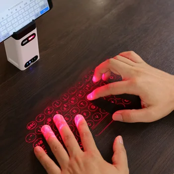 LEING FST Virtuelle Laser-Tastatur, Bluetooth Trådløs Projektor Telefon Tastatur Til Computeren Iphone Pad Bærbar computer Med Mus Funktion