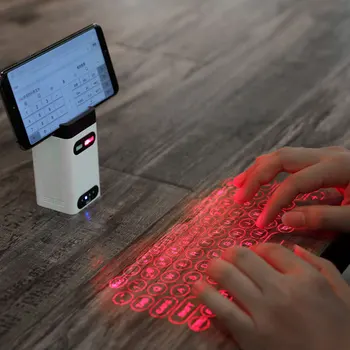 LEING FST Virtuelle Laser-Tastatur, Bluetooth Trådløs Projektor Telefon Tastatur Til Computeren Iphone Pad Bærbar computer Med Mus Funktion