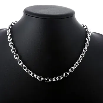 LEKANI 925 Sterling Sølv, 18 Tommer Originale Grundlæggende Kæde karabinlås Til Kvinder, Mænd Smykker