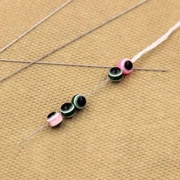 LMDZ Rustfrit Stål Big Eye Buede Perlebesat Nåle Let smykkefremstilling Værktøjer til Perler og Perler, Tråd, Snor 5 Størrelser