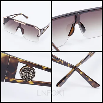LNFCXI Mode Oversize Square Solbriller Mænd Style Gradient Trendy at Køre Retro Mærke, Design, Sol Briller Engros UV400
