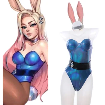 LOL Den Ni-Halet Fox Ahri Cosplay Kostume LOL KDA Bunny Girl Sexede Piger Dress Jumpsuits Udstyr Halloween, Karneval, der Passer