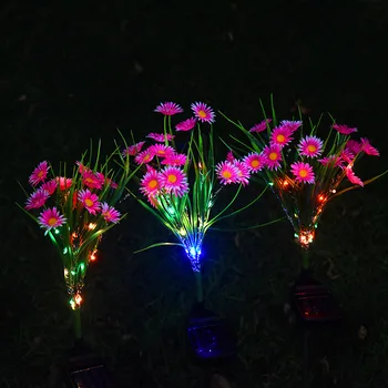 LTOON Nye Solar LED Simulering Festlige Lanterne Udendørs indre Gårdhave Dekorativ Lampe Sol Wild Flower Jorden Græsplæne Lampe