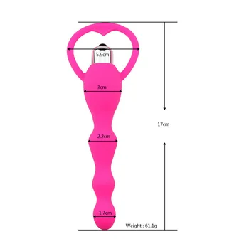 Lang Anal Plug Vibratorer til Kvinder, Mænd Butt Sex Legetøj Voksne Kvindelige Mandlige Prostata Massage Blød Silikone Perler Erotisk Maskine Shop