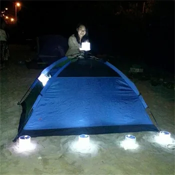 Lanterne Oppustelige Nødsituation Tilbehør Indendørs Belysning Fiskeri, Vandreture Camping Lampe Sammenklappelig PVC Offentlig Forsyning Soldrevne