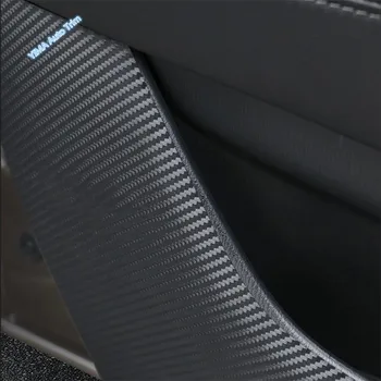 Lapetus Auto Tilbehør Døren Anti Kick Pad Beskyttelse Decals Passer Til Mazda 6 sedan 2019 - 2021 kulfiber Look Mærkat 4STK