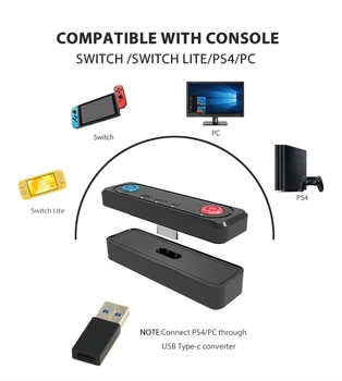 Lav Latency Bluetooth-kompatible 5.0 Sender Til Nintendo Skifte Wireless Audio Adapter Til at Skifte Lite PS5 PS4 Tilbehør