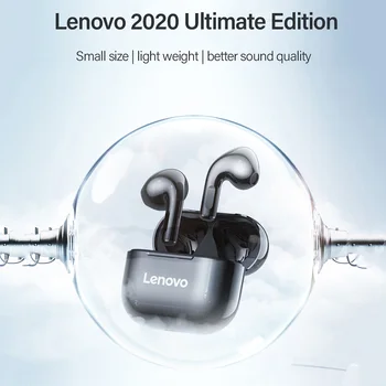 Lenovo LP40 Ægte Trådløs Headset Bluetooth Øretelefoner 5.0 TWS Hovedtelefoner Dyb Bas, Stereo Øretelefoner med Mikrofon Oplader