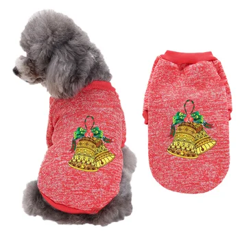 Lille Hund Sweatshirt Pet Tøj Hvalp Pullover Pet Efterår og Vinter Jul Mønstre Santa Sweatshirt To-benede Kat Hund Tøj