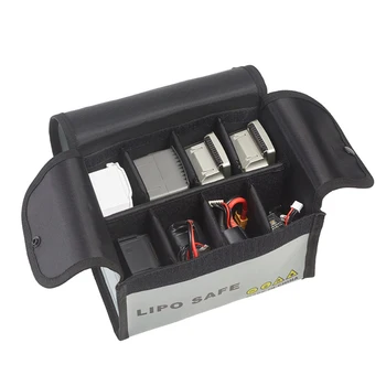 Lipo Safe Bag Brandsikker Explosionproof Vandtæt Stor Kapacitet Batteri Taske til Opbevaring Li-Batteri Opbevaring og Opladning DQ