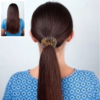 Loop Hair Vintage Geometriske Udtrækkelig Hår Sløjfer Vintage Geometriske Udtrækkelig Hår Sløjfer Leopard Print Frisure Hovedbøjle