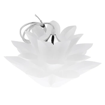 Lotus Lysekrone Pendel Loft Lampe Nuancer Hængende Lamper Hvid Lampeskærm