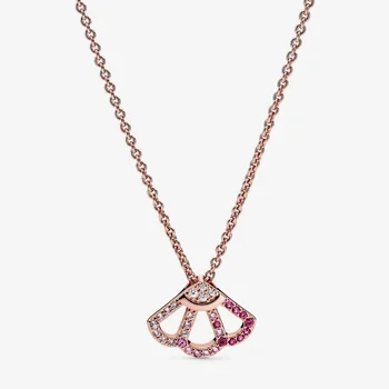 LoveRight Pan-Style Daisy 925 Sølv halskæder For Kvinder Choker Rose Guld Charms Kæder Med Diamanter Fine Smykker Mors Dag