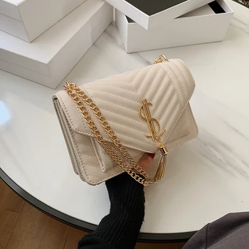 Luksus Design Kvinde skuldertaske 2020 High-Grade Læder Enkel Rhombiske Mode Ladie Kobling Messenger Bag crossbody taske
