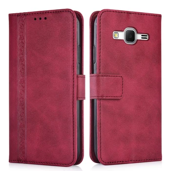 Luksus Flip Wallet Læder taske til Samsung Galaxy J3 2016 J310 J320F SM-320F Magnetisk Bog Beskytte telefonen bagsiden
