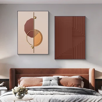 Luksus Geometriske Abstrakte Væg Plakat Print Home Decor Lærred Maleri Minimalistisk Væg Kunst, Billeder, Stue, Soveværelse